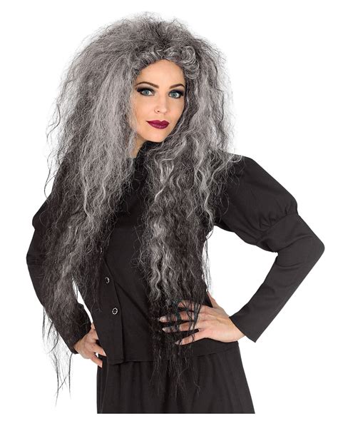Gray witch wig